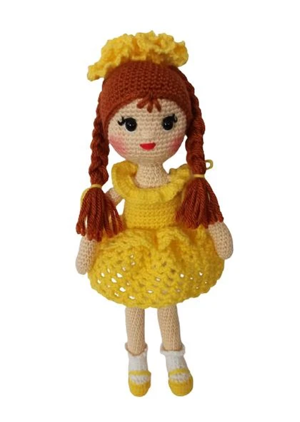 Sarı Karanfil Bebek Amigurumi Organik Oyuncak ürün görseli 1