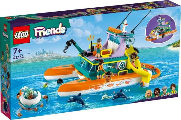 LEGO Friends 41734 Sea Rescue Boat ürün görseli 1