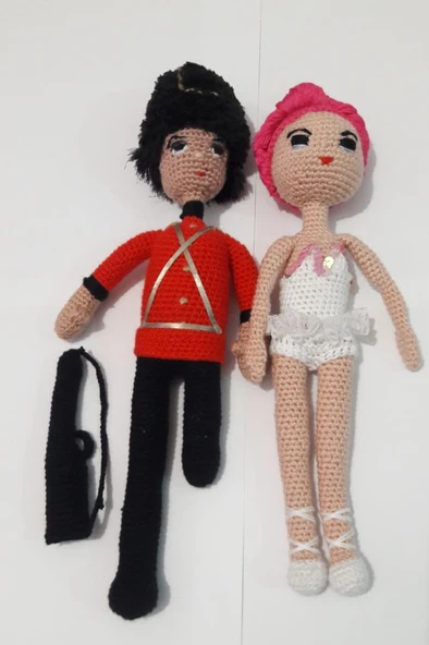 Kurşun Asker ve Balerin Amigurumi Organik Oyuncak ürün görseli 1