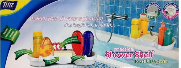 Titiz plastik pratik duş rafı - Resim 2