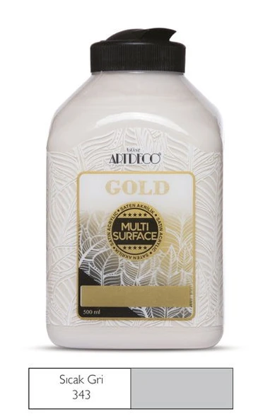 Artdeco Gold Multi Surface Akrilik Boya 500 ml. 343 SICAK GRİ ürün görseli 1