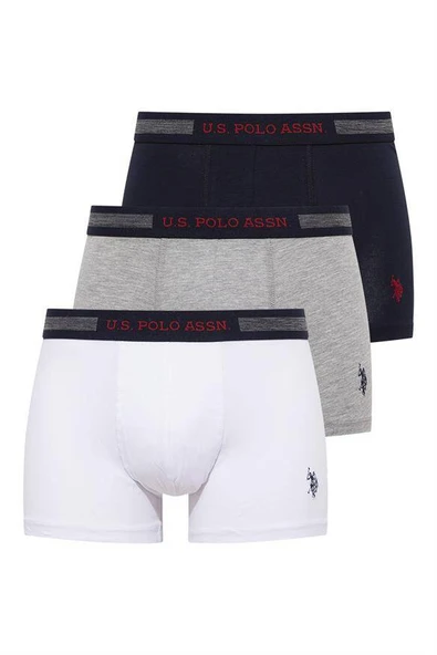 U.S. Polo Assn. Erkek 3 Lü Boxer Set - Resim 2