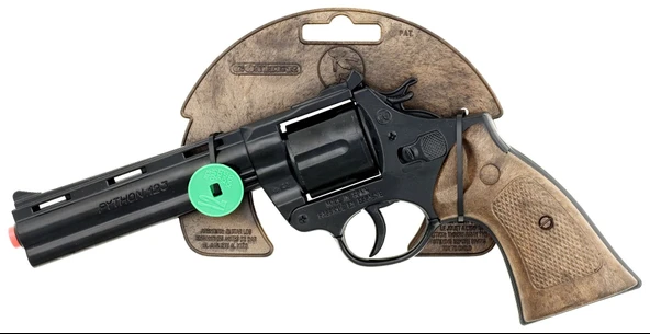 Gonher Revolver 12'li  Uzun Namnulu Siyah Metal Polis Koleksiyon Tabancası ürün görseli 1