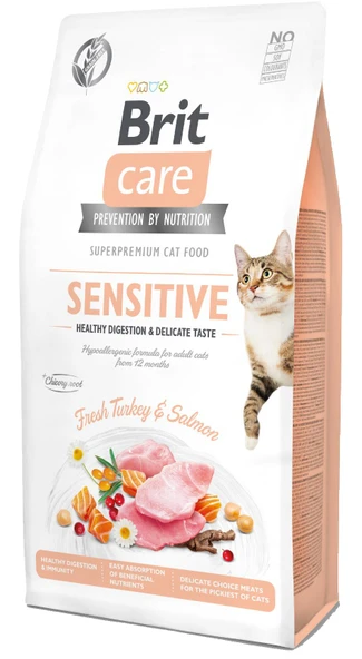 Brit Care Hipoalerjenik Tahılsız Hindili ve Somonlu Yetişkin Kedi Maması 7 Kg ürün görseli 1
