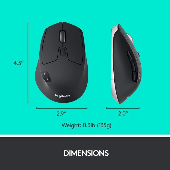 Logitech M720 Triathlon Kablosuz Mouse 910-004791 - Resim 8