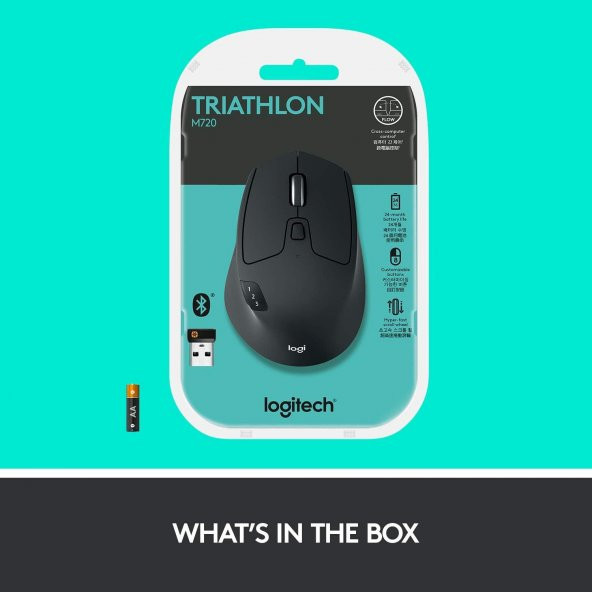 Logitech M720 Triathlon Kablosuz Mouse 910-004791 - Resim 9