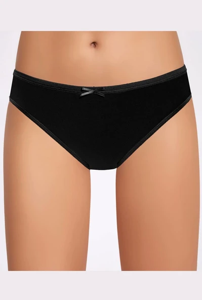 Fiyonklu Siyah Kadın Bikini Külot ürün görseli 1
