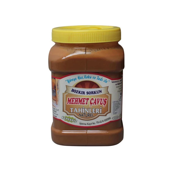 Mehmet Çavuş Bozkır Tahini Kepeksiz Tahin Plastik Kutu 935gr ürün görseli 1