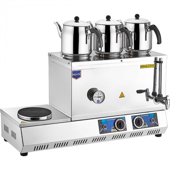 Remta K 32 Üç Demlikli Elektrikli 33 L Çay Kazanı Inox ürün görseli 1
