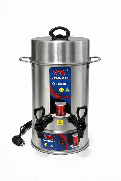 VTN 40 Bardak Standart Çay Makinesi Inox ürün görseli 1