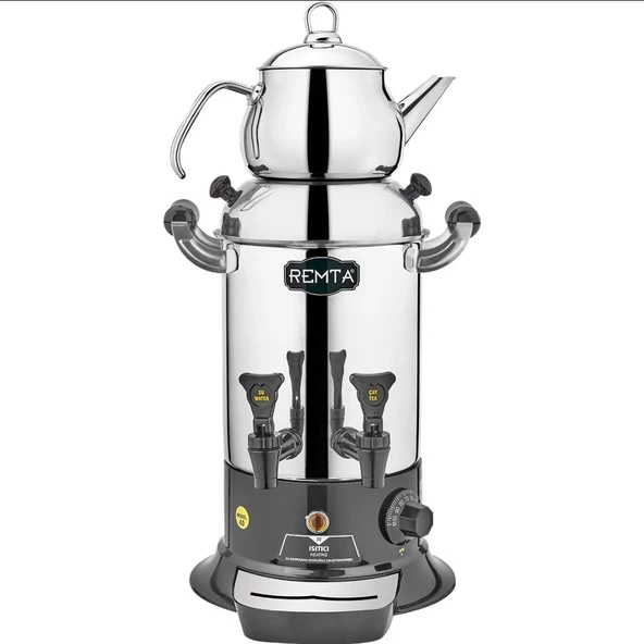 Remta R 25 Mini Çift Demlikli 5 L Çay Makinesi Inox ürün görseli 1