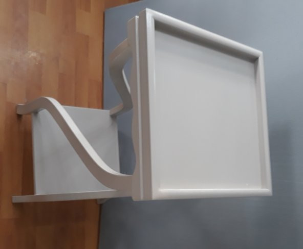 Fiskos 13202 Çiçeklik 4Ayak kare spiral Model MDF Parlak Ahşap ayak Parlak Beyaz ürün görseli 1