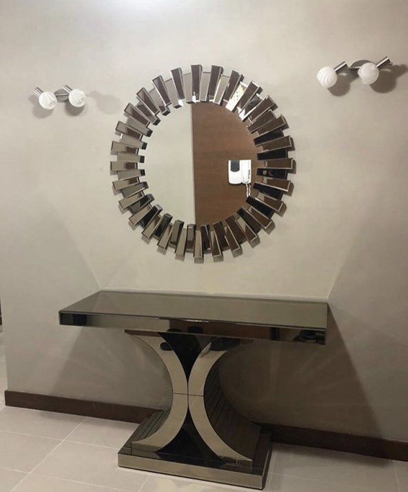 Dresuar 12598 GÜNEŞ Sanel Klasik Model Ters Hilal Komple Cam ayna kaplama el yapı ürün görseli 1
