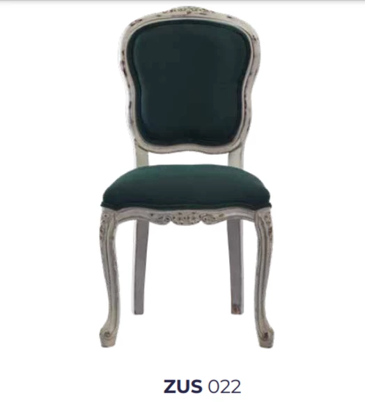 Sandalye 19759 Zus2142 Eskitme Model Yeşil Kumaş Kayın Eskitme Aslan Ayak ElYapım ürün görseli 1
