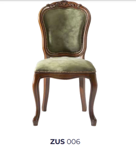 Sandalye 19746 Zus2137 Klasik Model KALİTE Kumaş Ceviz Kayın Aslan Ayak El Yapım ürün görseli 1