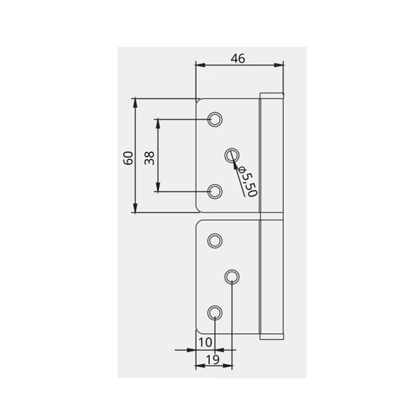 Güven İş Çelik Panel Yönsüz Kapı Menteşesi 12 cm Mat Siyah - Resim 2