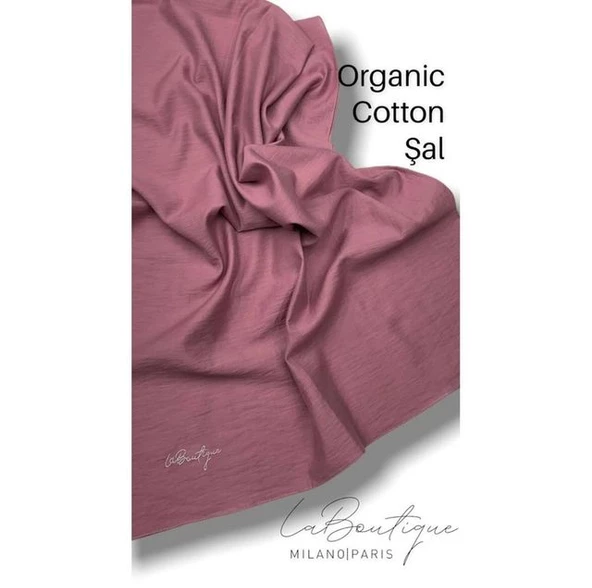 La Boutıque Organıc Cotton Şal  GÜL PEMBESİ ürün görseli 1