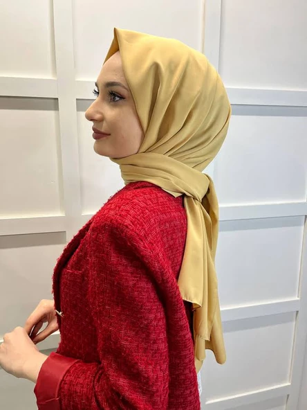 Siyane Scarf Medine İpeği Şal 00737  GOLD ürün görseli 1