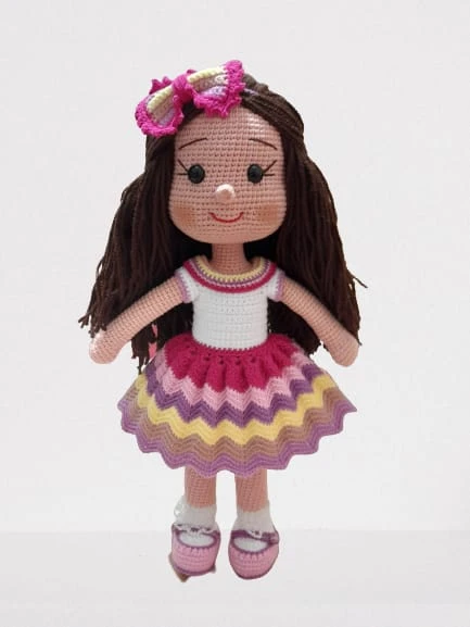 Şeker Karnaval Bebek Amigurumi Organik Oyuncak ürün görseli 1