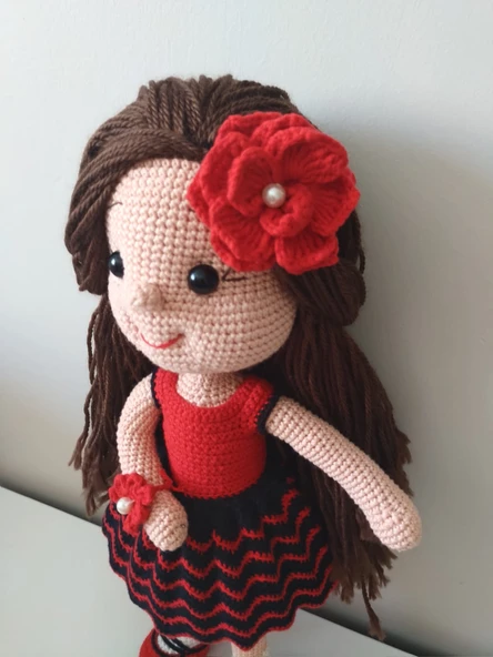 İspanyol Karnaval Bebek Amigurumi Organk Oyuncak - Resim 3