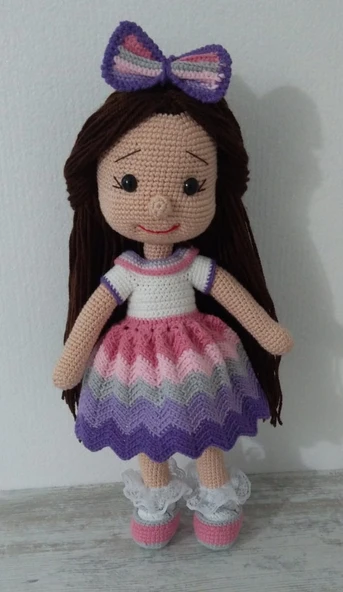 Karnaval Güzeli Bebek Amigurumi Organik Oyuncak ürün görseli 1