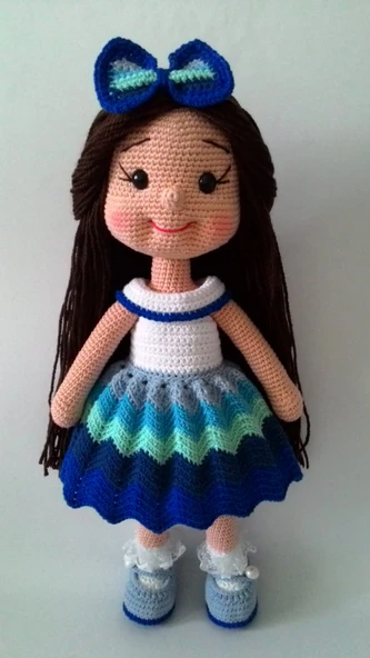 Gökyüzü Karnaval Bebek Amigurumi Organik Oyuncak ürün görseli 1