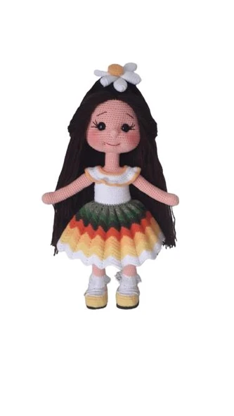 Papatya Karnaval Bebek Amigurumi Organik Oyuncak ürün görseli 1