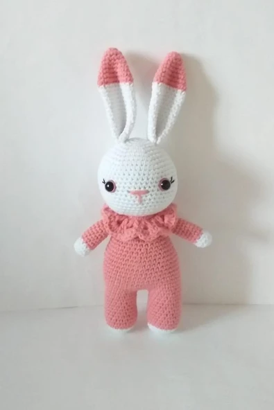 Yavruağzı Miniş Tavşan Uyku Arkadaşı Amigurumi Organik Oyuncak ürün görseli 1