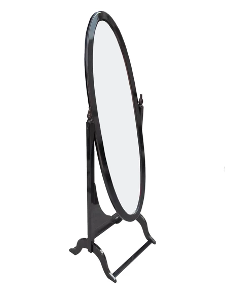 Ayna Boy 18069 Ahşap OVAL Kayın-MDF Parlak Siyah Nature Dekoratif Ayna El Yapım ürün görseli 1