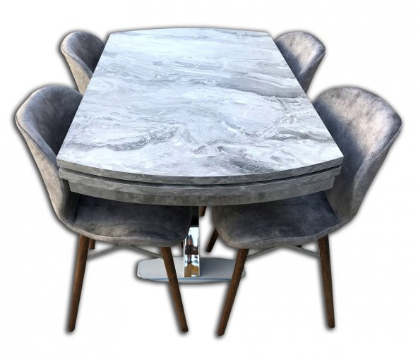 Masa 13713 X Çapraz Metal nikelaj Ayak MDF  açıl tabla Dökme sünger lily sandalye ürün görseli 1