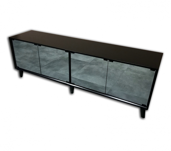 TV Sehpa ST 17959 Modern Konik Ayna Parlak Gri modern Kayın retro ayak El yapım ürün görseli 1