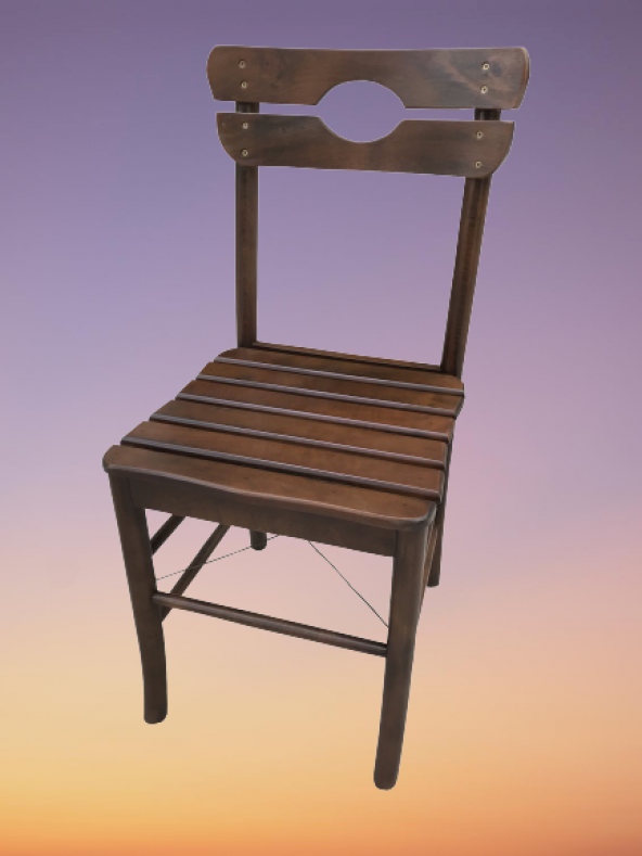 Sandalye 17915 KÖY tip Model Kayın RETRO Ayak Kafes sırt Ceviz Natüre El yapım ürün görseli 1