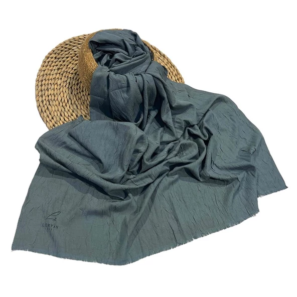 Loryan Scarf Viva Crush Pamuklu Şal 00380  GRİ ürün görseli 1