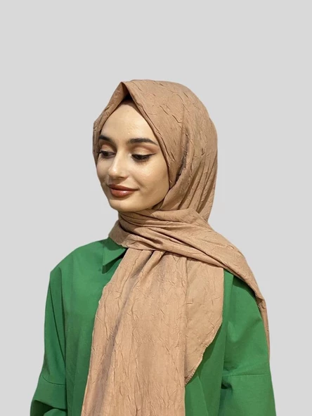 Loryan Scarf Viva Crush Pamuklu Şal 00380  SOĞAN ürün görseli 1