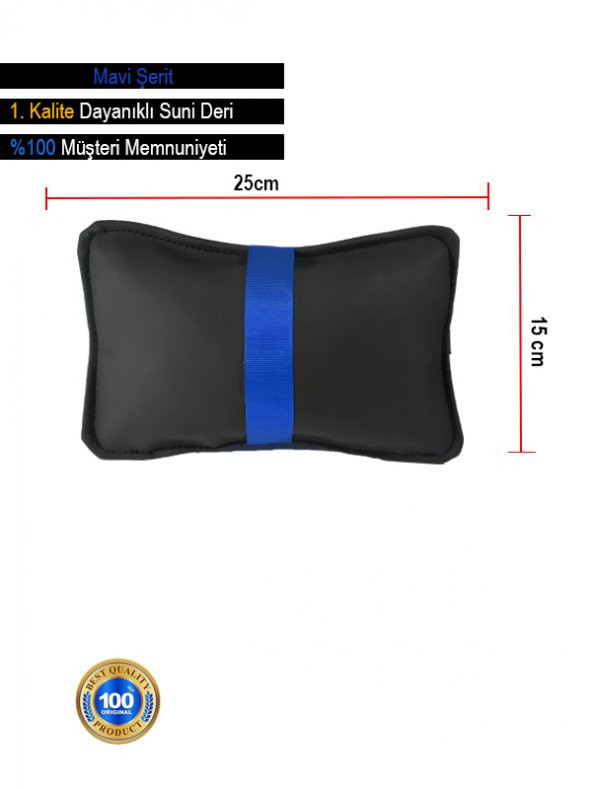 Chrysler Sebring 2007-2016 Oto Koltuk Mavi Şerit Boyun Yastığı 2 Adet - Resim 3