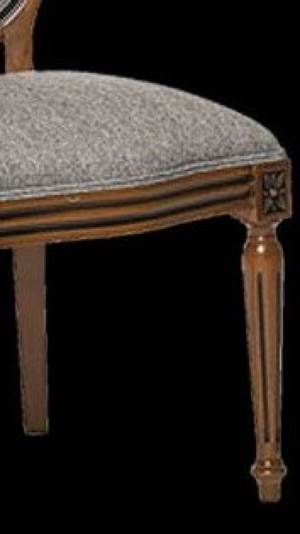 Sandalye 17767 MADALYON Model Kayın RETRO ayak Parlak ceviz Natüre Kumlu Kumaş ürün görseli 1