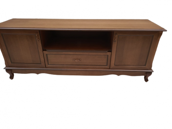Tv Sehpa ST 17695 Klasik Model Mobilya Kayın ASLAN Ayak Ceviz Renk 160cm El Yapı ürün görseli 1