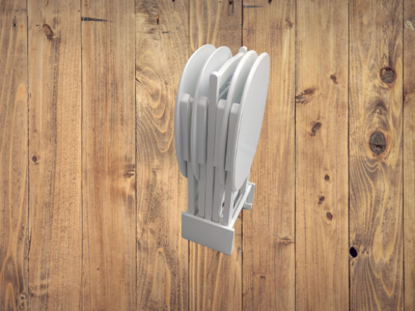 Zigon Çanta 17388 Oval ahşap MDF Model Torna  Parlak Beyaz Lake Boya El Yapım ürün görseli 1