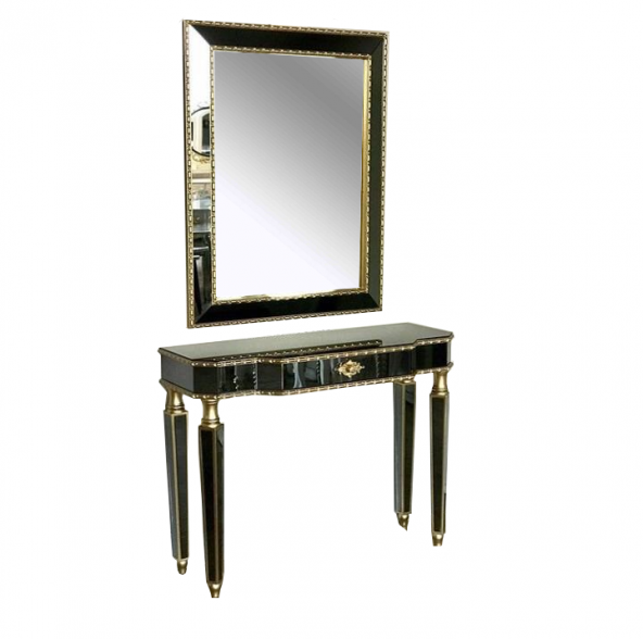 Dresuar 17338 HAYAL Çekm Geniş tabla Gold Cam Ayna Kaplama ayak nakış ayna Elyapı ürün görseli 1