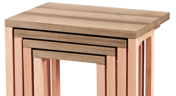 Zigon 16803 C Model Sehpa KAYIN Aslan tekerlek Ayak MDF tabla Kutu sevk EL Yapım ürün görseli 1