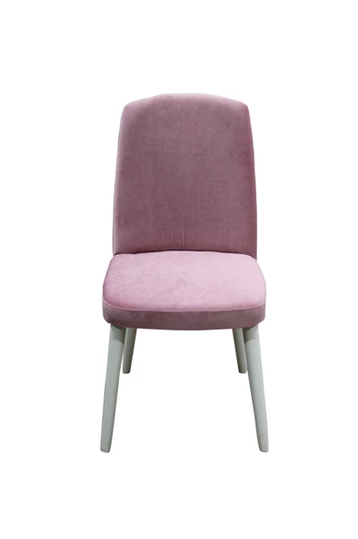 Sandalye 14598 GİYDİRME model Kayın RETRO Ayak Babyface Pembe kumaş beyaz papel ürün görseli 1