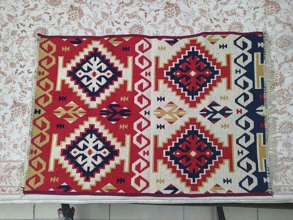 Kilim Antik 14583 Otantik Desen Model 80'*125 cm 1m² Natüre boya  El yapım ürün görseli 1