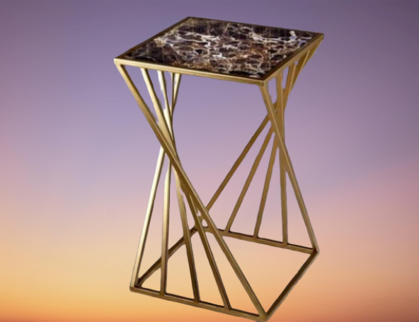 Fiskos 14092 Zlf Burgu Model Metal Gold Renk Kaplama Ayak Temper Cam El Yapım ürün görseli 1
