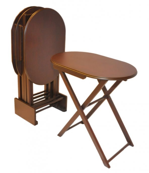 Zigon Çanta OVAL Model 13847 ahşap MDF Parlak Ceviz Natüre minumum park El Yapım ürün görseli 1