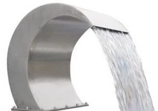 Havuz 12418 şelale Kobra 600-500mm 316 kalite su perdesi Paslanmaz çelik El Yapım ürün görseli 1