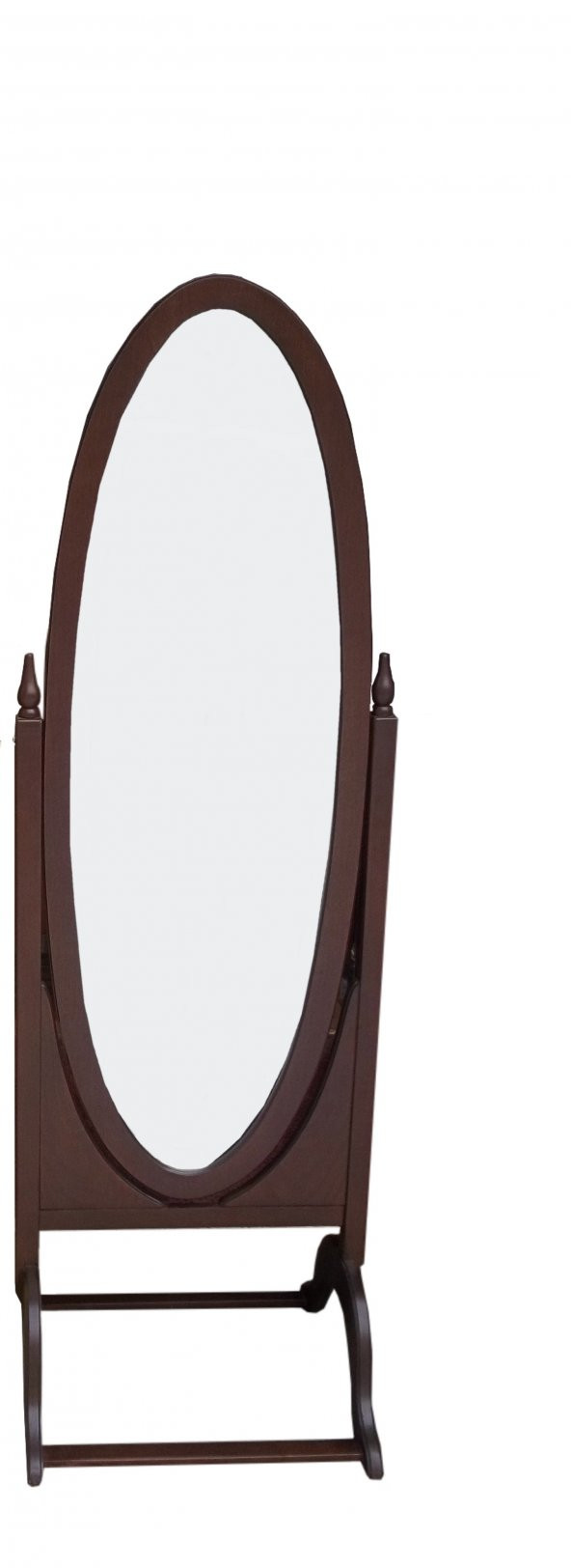 Ayna OVAL 12567 Boy Model Kayın MDF Nature Parlak CEVİZ Flotal Ayna El Yapımı ürün görseli 1