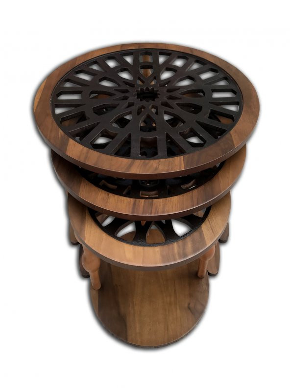 Zigon CNC 12468 ST Osmanlı Motif İşleme Metal Ayak Kütük Desen MDF tabla El Yapım ürün görseli 1