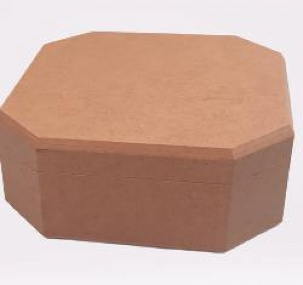 Hobi ERDL 90031 Dekoratif Model Öğrenci Kutusu Altıgen Ahşap HAM MDF El Yapımı ürün görseli 1