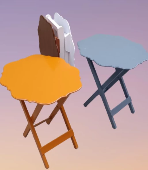 Zigon Çanta 90095 Yonca 4 lü Model MDF 4Renk Ceviz-Hardal-Beyaz ve Gri Renk Uyum ürün görseli 1