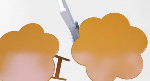 Zigon Çanta 90099 Papatya Model İkili Takım Ahşap MDF Hardal hardal Renk El Yapım ürün görseli 1